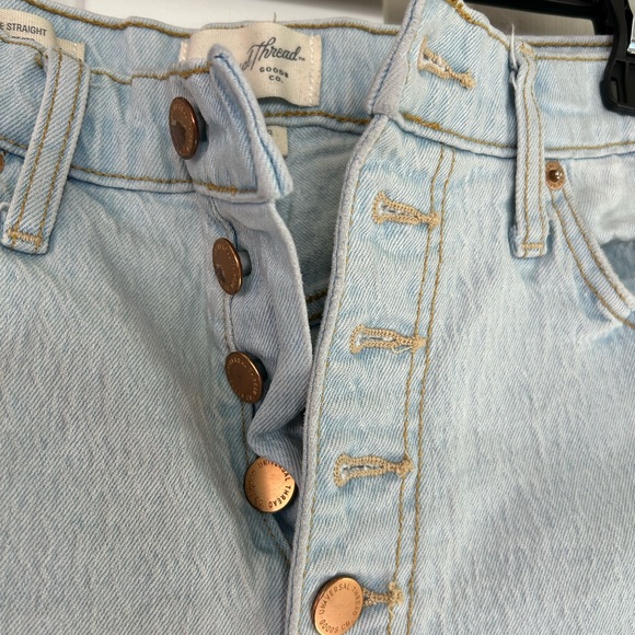 Universal Thread Light Blue Button-Fly Denim Shorts - Picture 2 of 5
